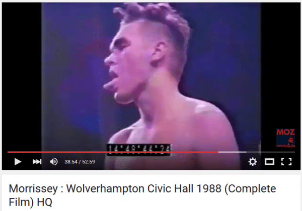 Debut Solo Gig (Farewell Smiths Concert) Wolverhampton Civic Hall